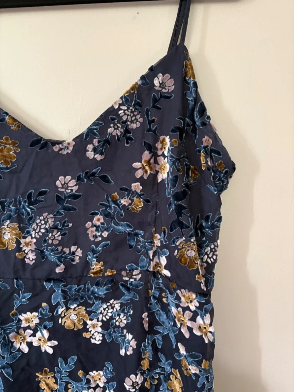 Lulus Evenings with You Dark Teal Floral Velvet Asymmetrical Dress XL Whimsigoth - Picture 2 of 11